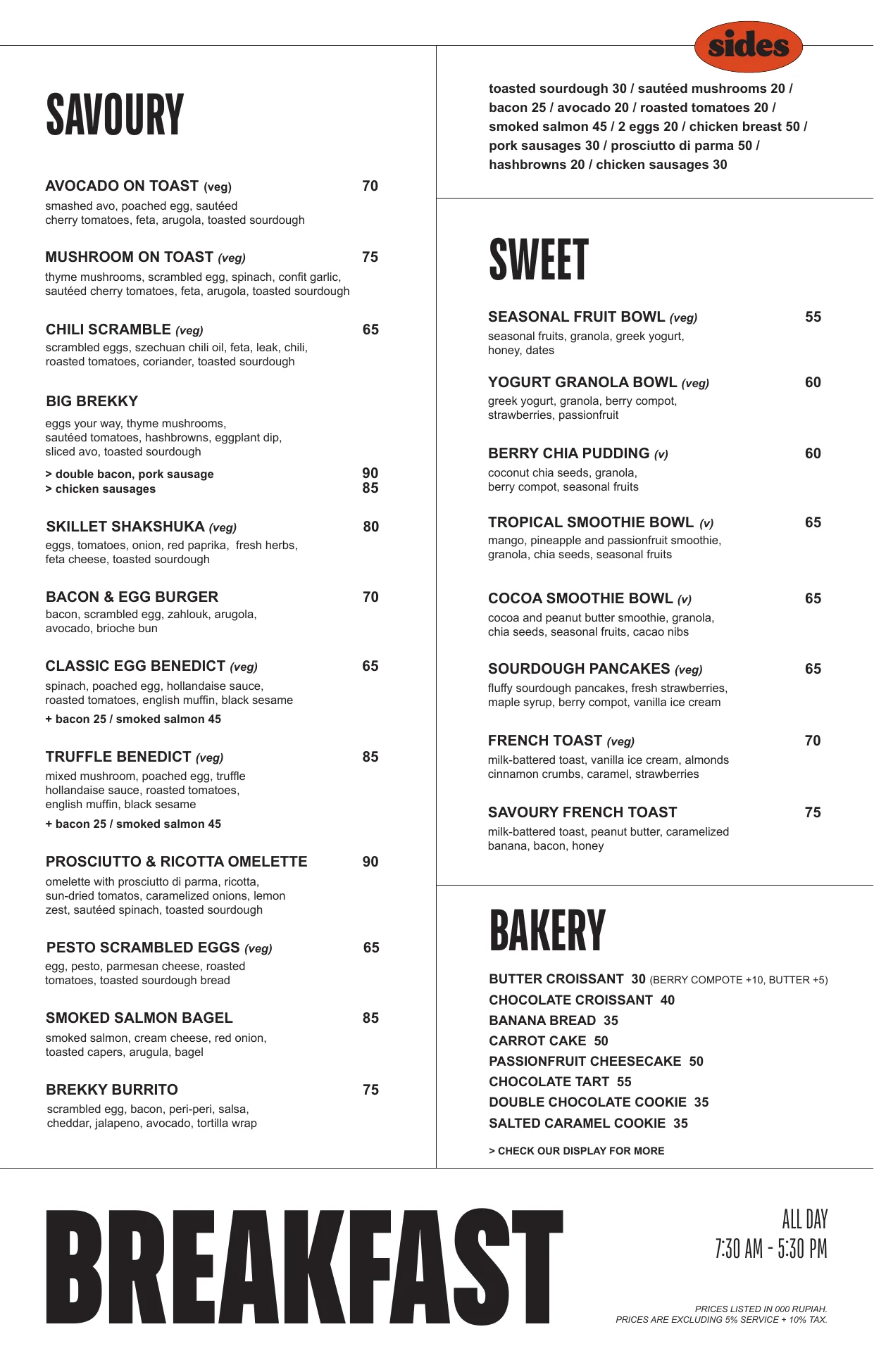 Halaman 1 dari menu cetak MUNCHIES